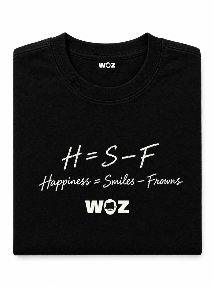 “H = S − F” — Woz Happiness Formula Tee