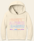 The Youth Schematic Hoodie — WOZ × ICF, ivory, Apple-1 schematic print