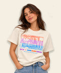 The Schematic Tee — WOZ × ICF, natural, Apple-1 schematic print