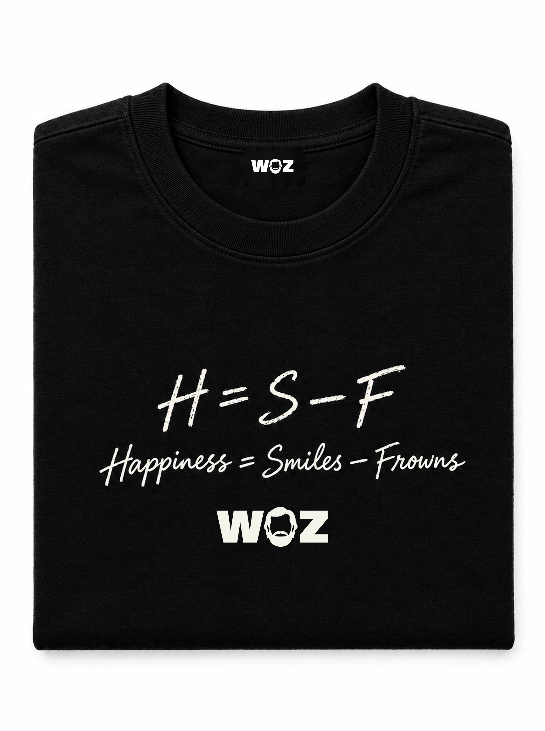 H = S − F Tee — Black (folded)
