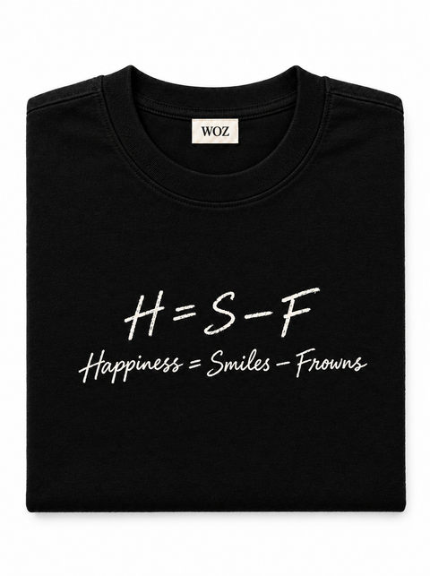 H = S − F Tee — Black (folded)