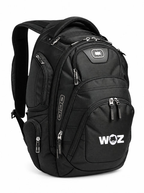 WOZ × OGIO Tech Backpack included in the Work From the Office Gift Box.