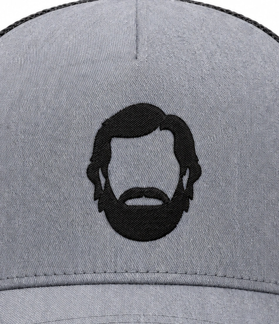 WOZ Retro Trucker Hat - artwork detail, cropped from the existing catalog image.