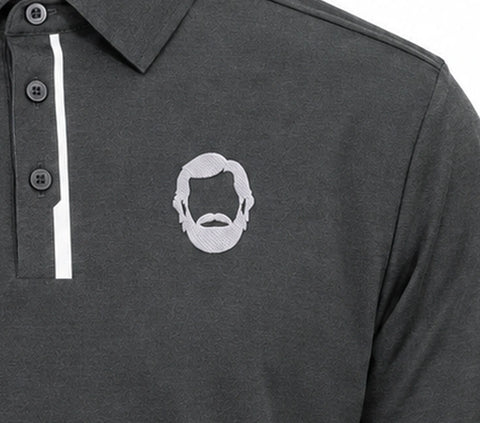 WOZ Performance Polo - chest portrait, cropped from the existing catalog image.