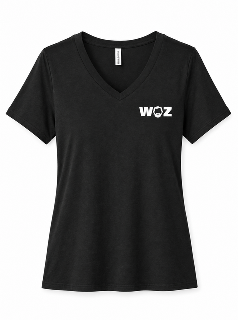 Woz Women's Relaxed Jersey Short Sleeve V-Neck Tee