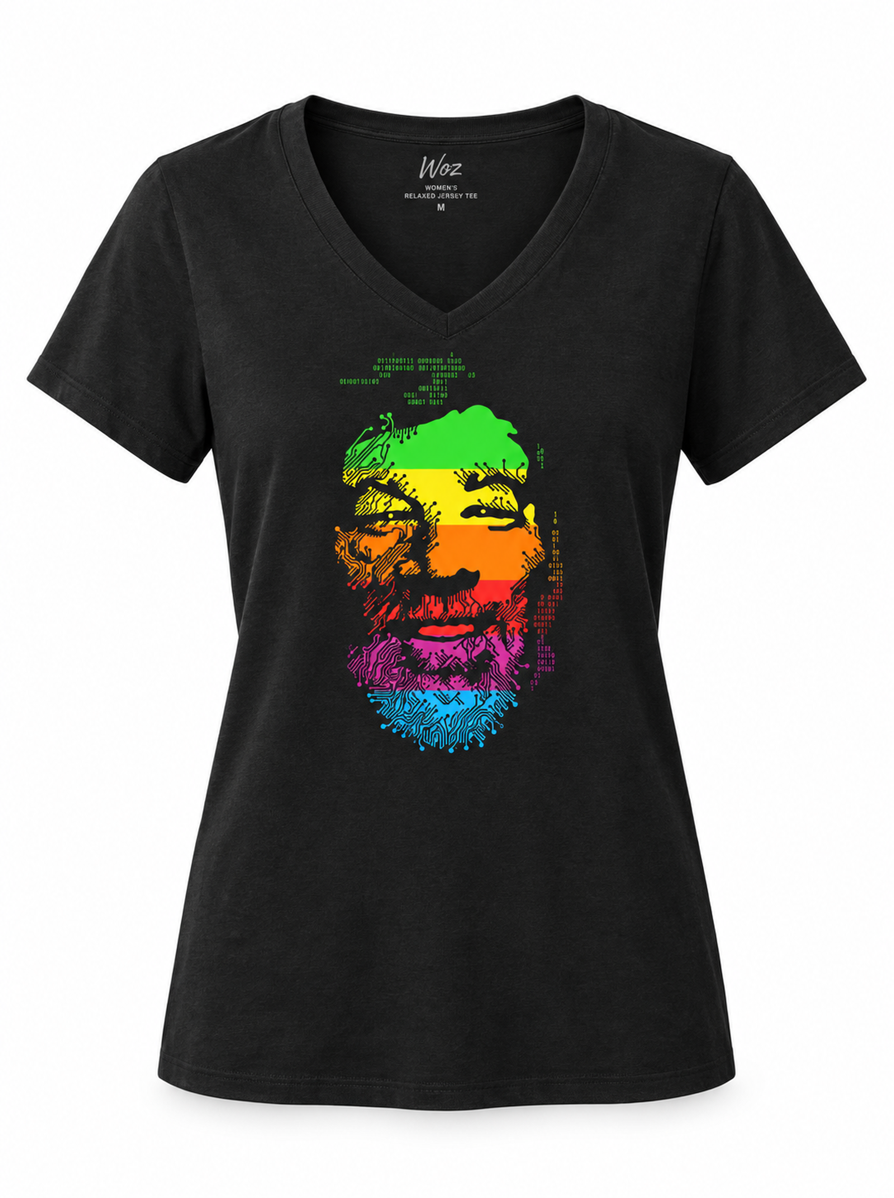 Woz Women's Relaxed Jersey Short Sleeve V-Neck Tee