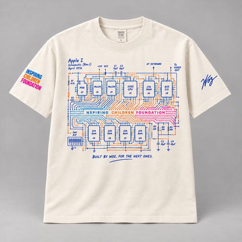 The Schematic Tee — WOZ × ICF — front